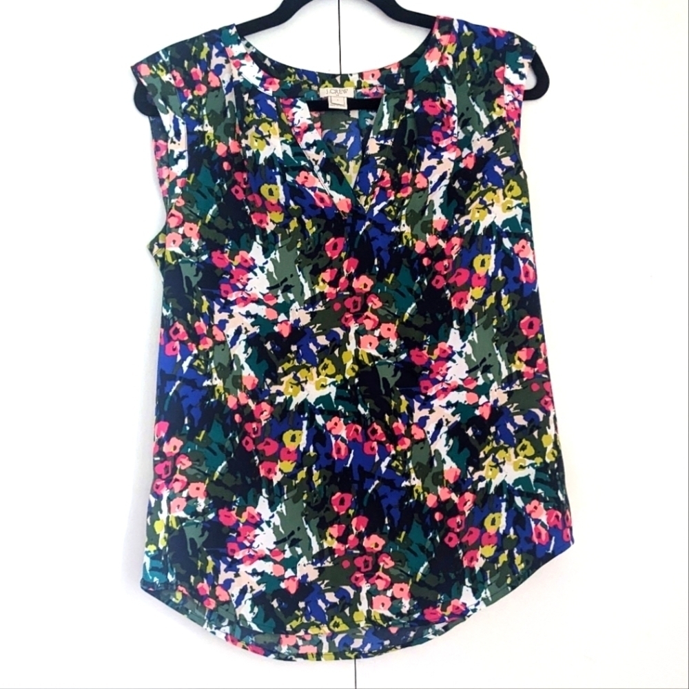 J Crew Size 2 Floral Print Blouse